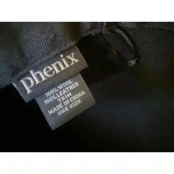 Phenix Round Crown Floppy Wool & Leather Hat - Picture 4 of 5